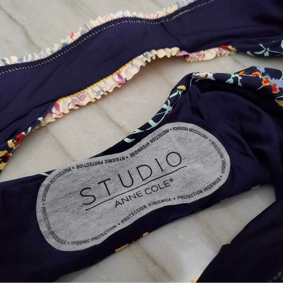 STUDIO Anne Cole Smocked Bikini Bottom Multicolor‎ XL - Picture 6 of 7